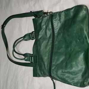 Garnet Hill Green Italian leather soft